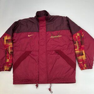 Florida State Jacket Men Medium Seminoles Swoosh Zip Up Spell Out Coat Hype Core
